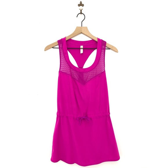 Lucy Tops - Lucy Activewear Fuchsia Pink Racerback Tank Top XS